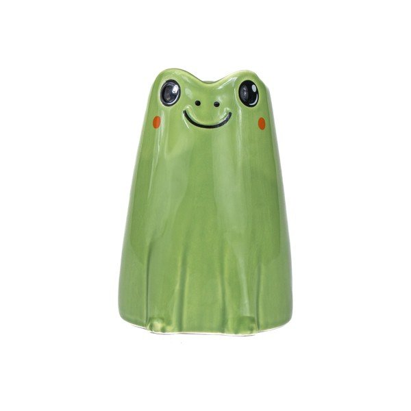Žalios spalvos iš keramikos vaza (aukštis 10 cm) Frog Mini – Sass & Belle