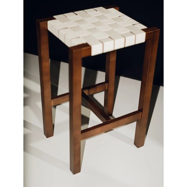 Rudos spalvos iš ąžuolo masyvo baro taburetė (sėdynės aukštis 68 cm) Toli – noo.ma-image-2