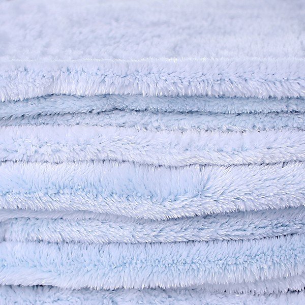 Šviesiai mėlyna mikropluošto antklodė DecoKing Fluff BabyBlue, 170 x 210 cm-image-2