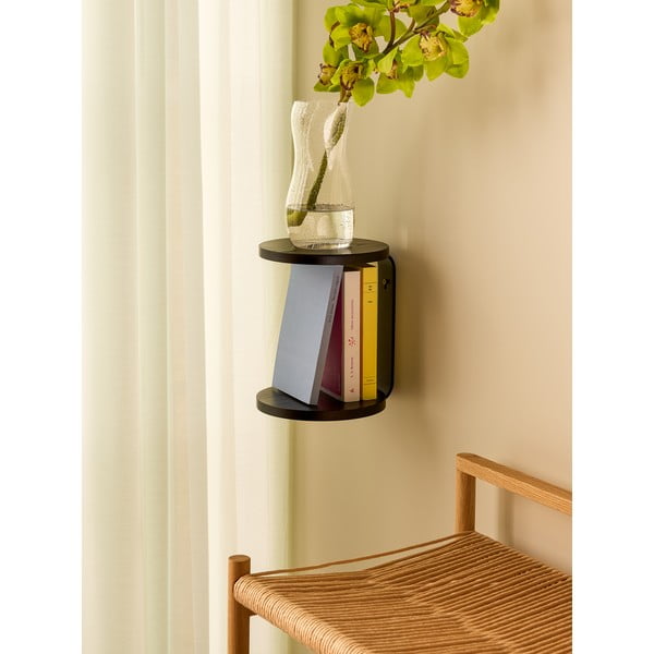 Kelių aukštų sieninė lentyna juodos spalvos 25,5 cm Oto – Hübsch-image-2