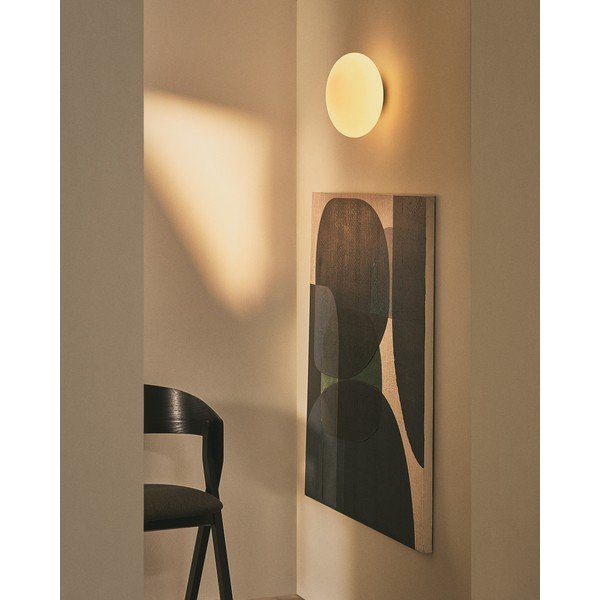 Baltos spalvos/juodos spalvos sieninė lempa ø 26 cm Bamila – Kave Home-image-2