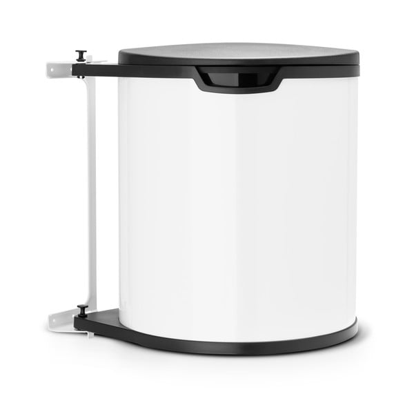 Iš plieno įmontuota šiukšliadėžė baltos spalvos 15 l – Brabantia