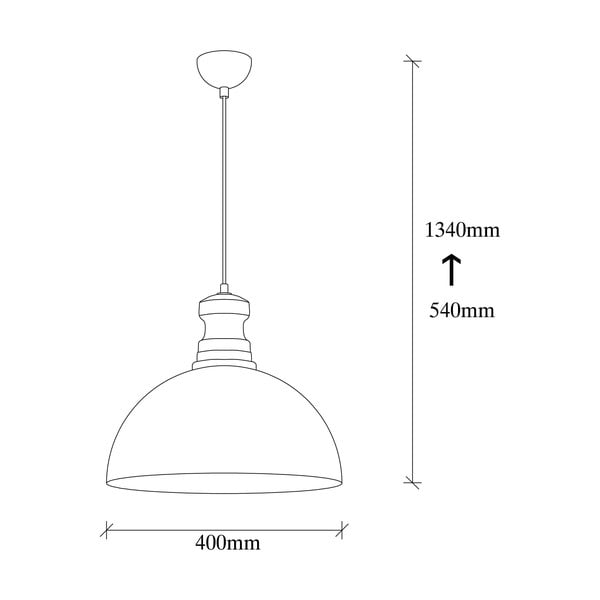 Auksinės spalvos kabantis šviestuvas ø 40 cm su metaliniu gaubtu Vamp – Opviq lights-image-4