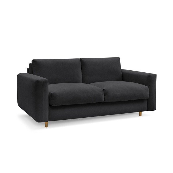 Juodos spalvos sofa miegojimui/sulankstoma 200 cm Cocoone – Bobochic Paris-image-2