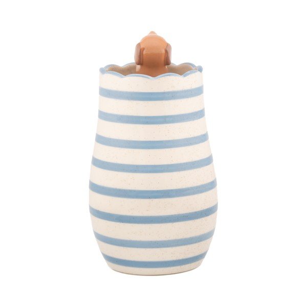 Baltos spalvos iš dolomito  vaza (aukštis 18,5 cm) Peeking Sausage Dog – Sass & Belle-image-4