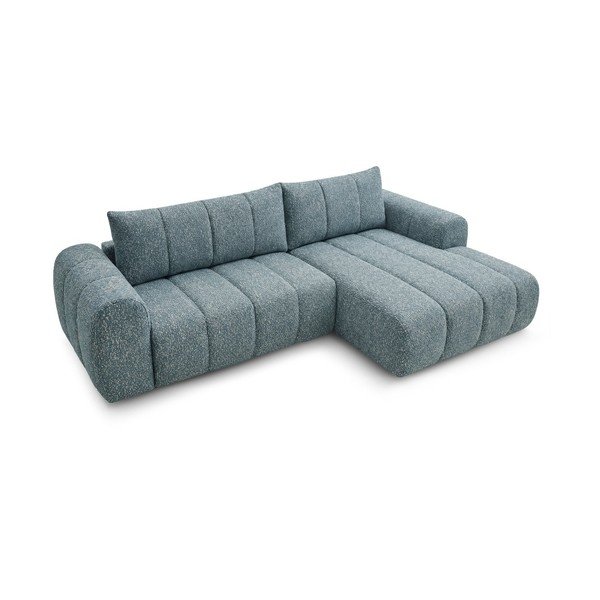 Mėlynos spalvos kampinė sofa (su dešiniuoju kampu/su gultu) Nesty – Bobochic Paris-image-4