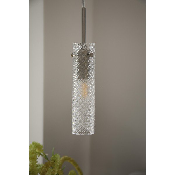 Matinės sidabrinės spalvos iš stiklo kabantis šviestuvas ø5x27,5 cm Vibia – Markslöjd-image-1