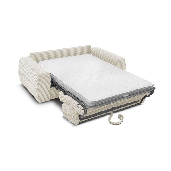 Smėlio spalvos sofa miegojimui/sulankstoma iš kordinio velveto 240 cm Hugo – Bobochic Paris-image-3