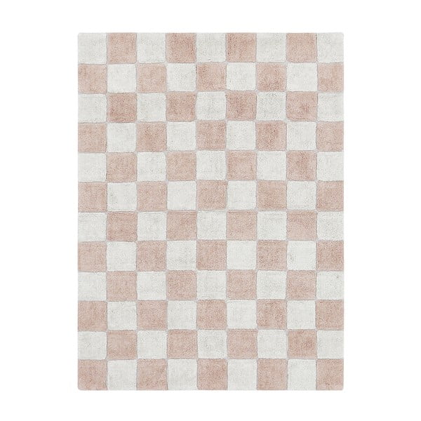 Skalbiamas/rankų darbo iš medvilnės kilimas šviesiai rožinės spalvos/kreminės spalvos 120x160 cm Kitchen Tiles Rose – Lorena Canals