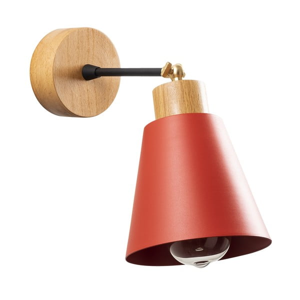 Sieninė lempa raudonos spalvos/natūralios spalvos ø 14 cm Manavgat – Opviq lights-image-2