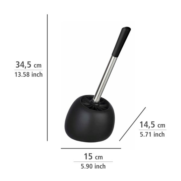 Juodas keraminis tualeto šepetys Wenko Polaris-image-3