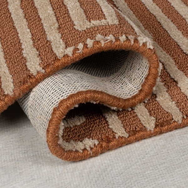 Terakotos spalvos kilimas 80x300 cm Kylo – Flair Rugs-image-1