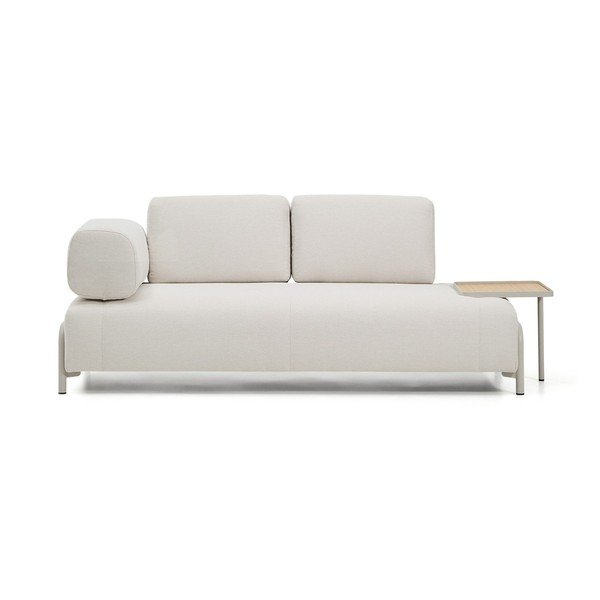 Smėlio spalvos sofa iš šenilinio audinio 220 cm Compo – Kave Home