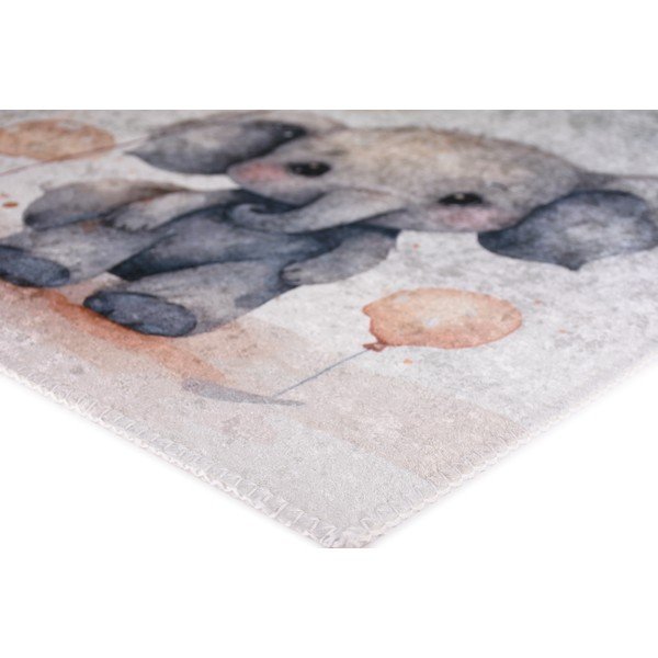 Vaikiškas kilimas šviesiai pilkos spalvos 100x160 cm Baby Elephants – Vitaus-image-3