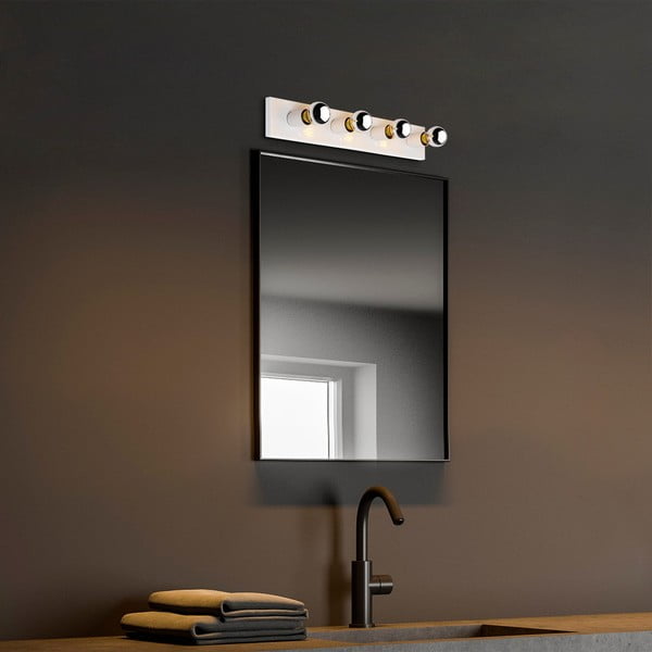 Sieninė lempa baltos spalvos Mirro – Opviq lights-image-3