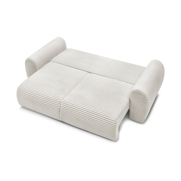 Iš kordinio velveto sulankstoma sofa kreminės spalvos 257 cm Lucien – Bobochic Paris-image-4