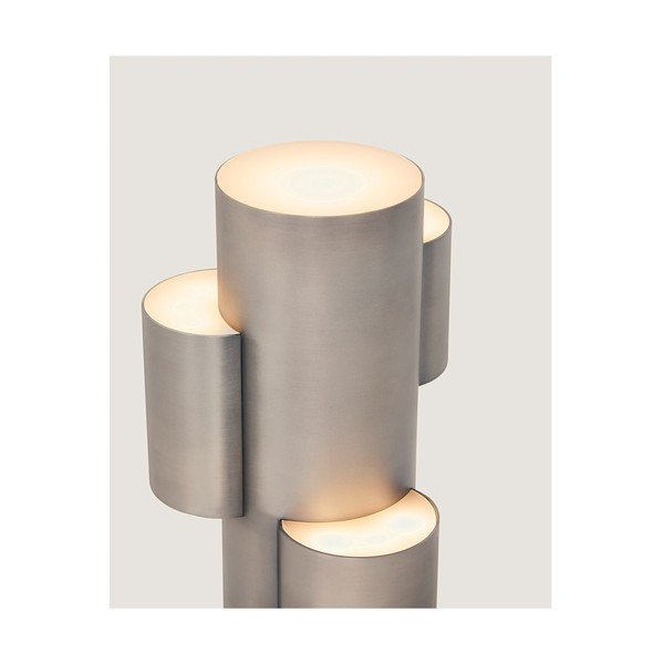 Sidabrinės spalvos iš metalo stalinis šviestuvas LED su pritemdymo funkcija (aukštis 26,5 cm) Adrina – Kave Home-image-2