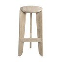 Natūralios spalvos iš ąžuolo masyvo baro taburetė (sėdynės aukštis 75 cm) Eli – Blomus