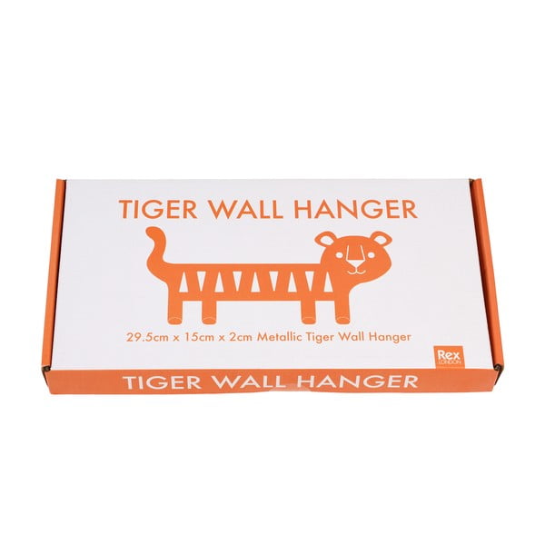 Iš metalo sieninė vaikiška drabužių kabykla oranžinės spalvos Tiger – Rex London-image-2