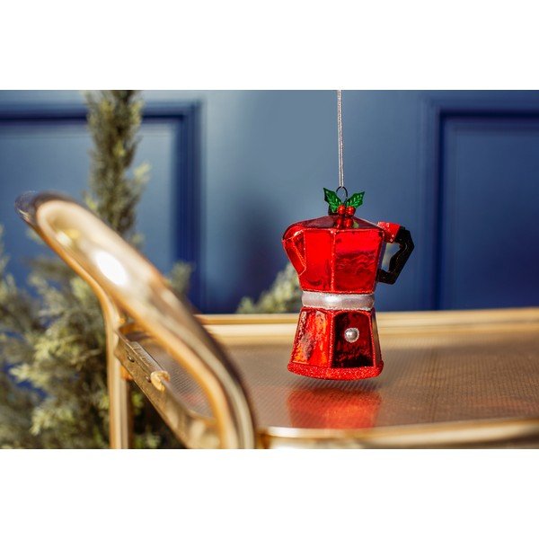 Iš stiklo eglutės papuošimas Coffee Pot – Sass & Belle-image-1