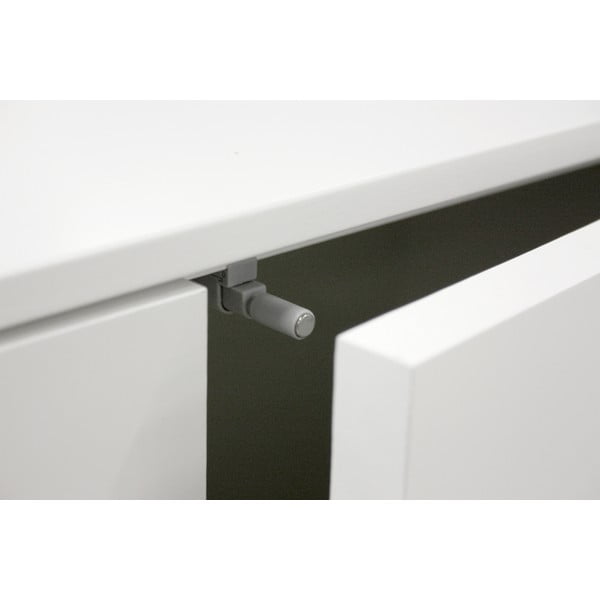 Balta trijų durų indauja su ąžuolinėmis kojomis ir stalčiais Tenzo Patch-image-1