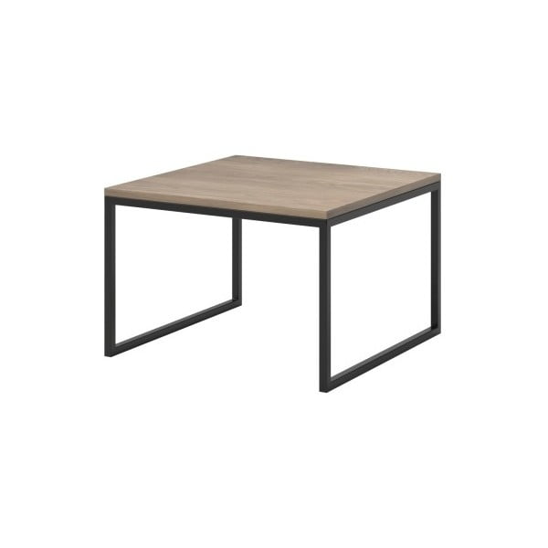 Smėlio spalvos kavos staliukas juodomis kojomis MESONICA Eco, 60 x 40 cm