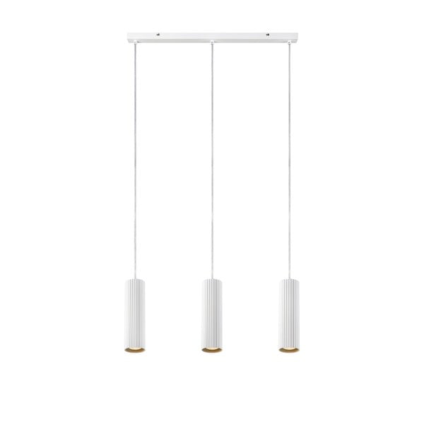 Baltas pakabinamas šviestuvas su metaliniu gaubtu 68x7 cm Costilla - Markslöjd