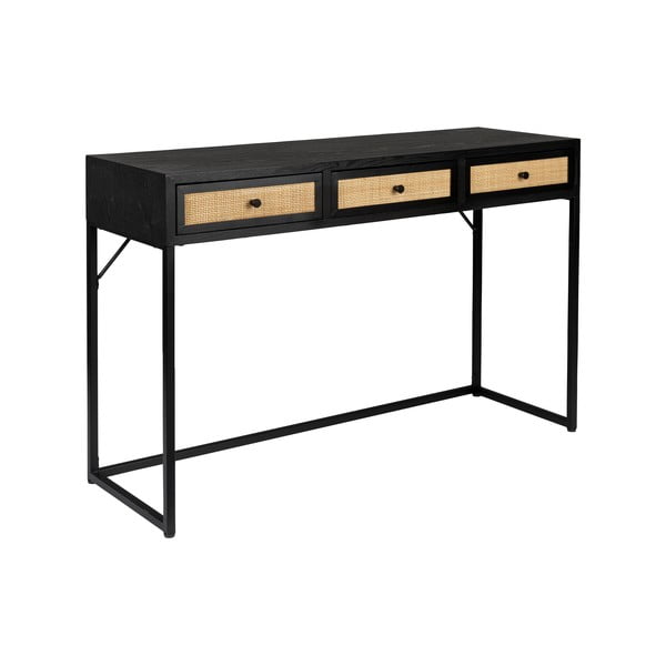 Konsolinis staliukas juodos spalvos 40x120 cm Guuji – White Label-image-2