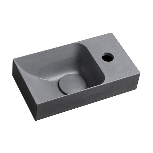 Iš betono maža kriauklė pilkos spalvos 31x17 cm Piccolino – Sapho