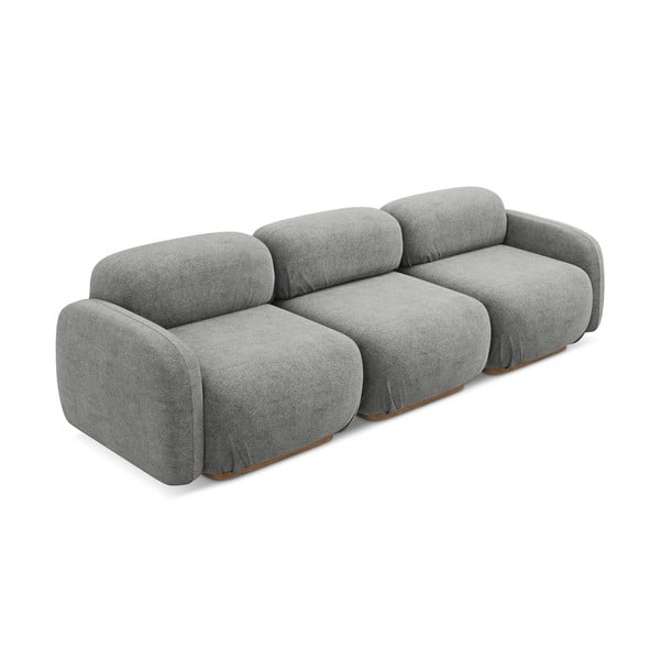 Pilkos spalvos iš boucle sofa 270 cm Ailani – Makamii-image-3