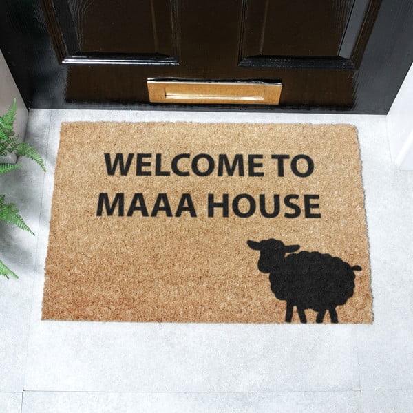 Iš kokoso pluošto grindų kilimėlis 40x60 cm Welcome to Maaa House – Artsy Doormats-image-2