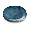 Juodos spalvos/mėlynos spalvos iš akmens masės lėkštė Gastro Dark Blue/Black – Bitz