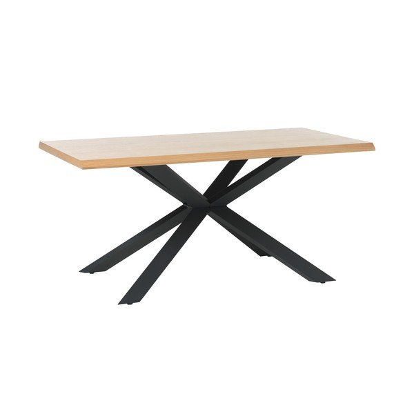Valgomojo stalas natūralios spalvos su ąžuolo dekoro stalviršiu 90x160 cm Arno – Unique Furniture-image-2