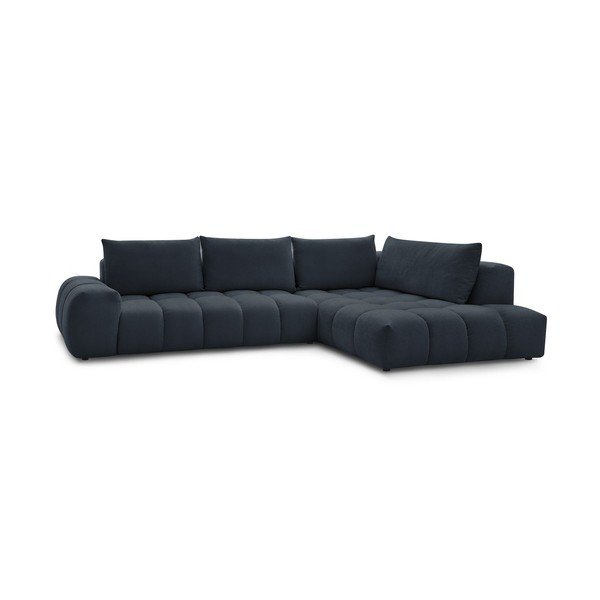 Kampinė sofa tamsiai mėlynos spalvos (su dešiniuoju kampu) Everest – Bobochic Paris-image-3