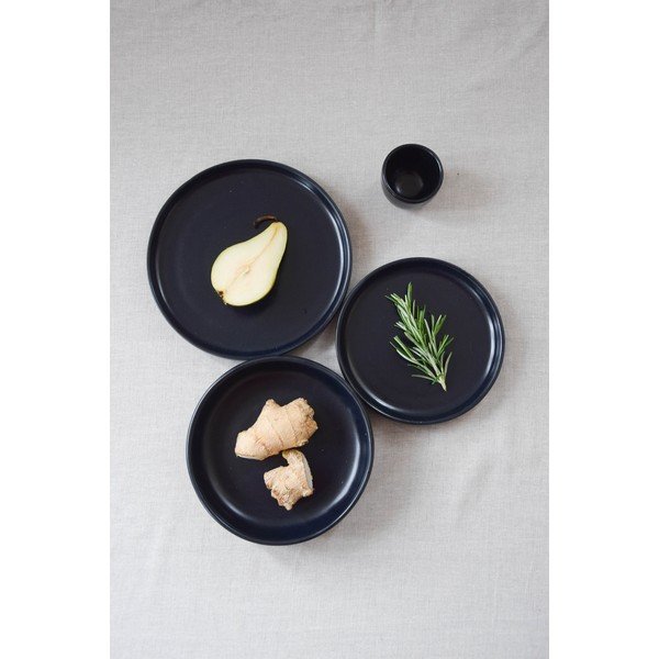 Juoda akmens masės didelė lėkštė ÅOOMI Luna, ø 27,5 cm-image-4