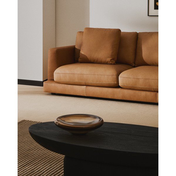 Rudos spalvos sofa iš odos 390 cm Gala – Kave Home-image-3