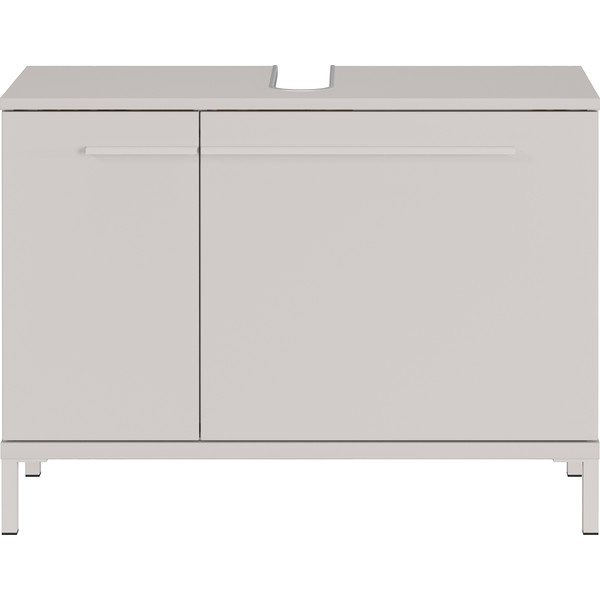 Kreminės spalvos matinis spintelė po kriaukle 80x59 cm Laurino – Germania-image-3