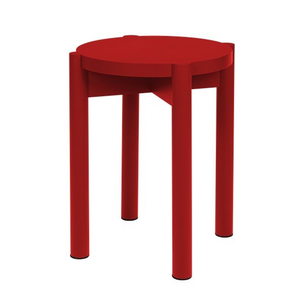 Raudonos spalvos iš buko masyvo taburetė Hopp – noo.ma