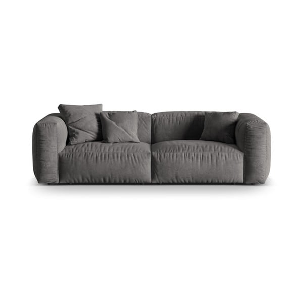 Pilkos spalvos iš velveto sofa 240 cm Martina – Micadoni 