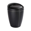 Juodas skalbinių krepšys ir taburetė viename Wenko Linen Look, 20 l