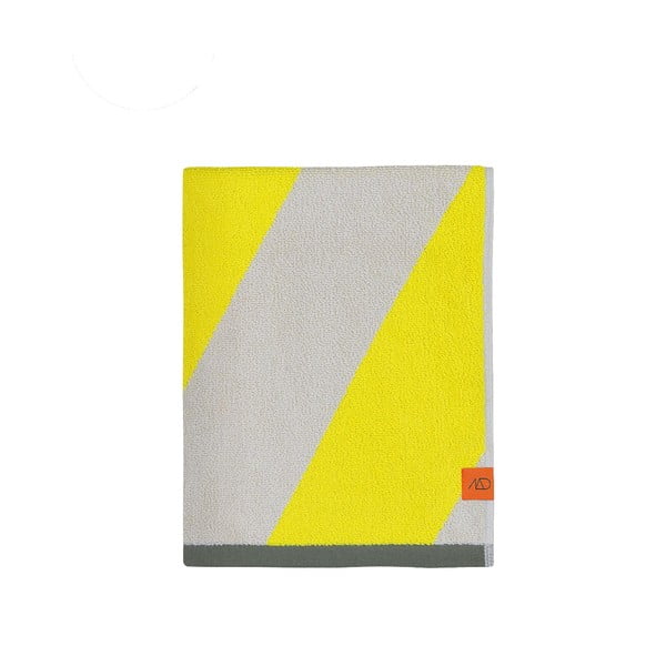 Iš frote audinio iš organiškos medvilnės vonios rankšluostis geltonos spalvos 70x133 cm Diagonal – Mette Ditmer Denmark
