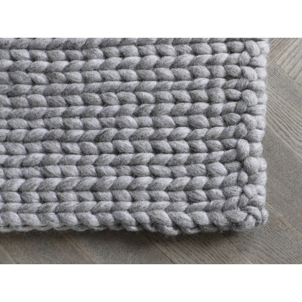 Smėlio spalvos pintas vilnos kilimas Wooldot Ball Rugs, 170 x 240 cm-image-1