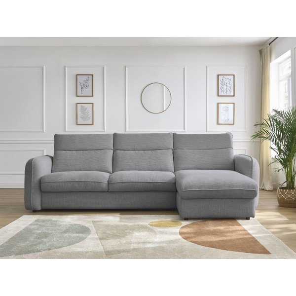 Pilkos spalvos kampinė sofa Achille – Bobochic Paris-image-1