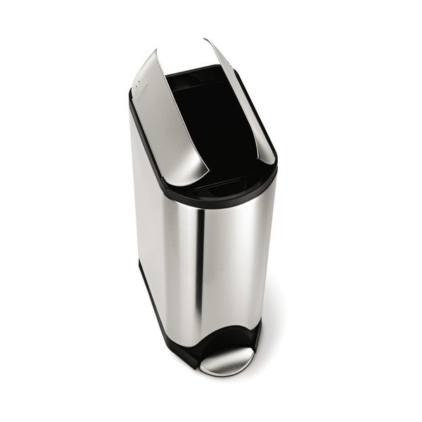 Sidabrinė matinė šiukšliadėžė su pedalu simplehuman Butterfly, 45 l-image-2
