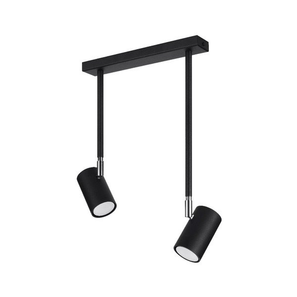 Juodos spalvos taškinis šviestuvas 10x30 cm Jones – Sollux-image-3