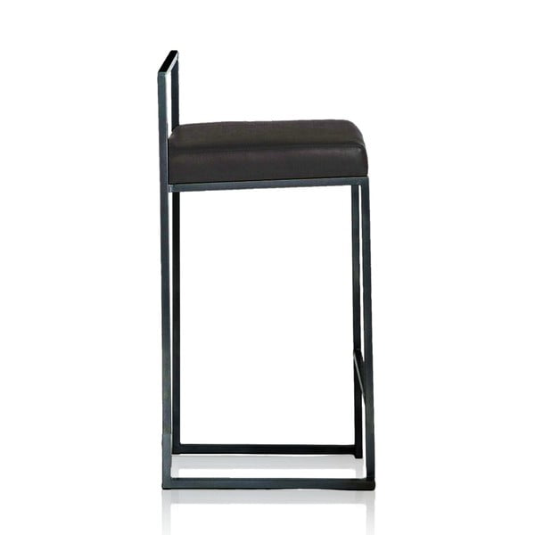 Juodos spalvos iš dirbtinės odos baro taburetė (sėdynės aukštis 65 cm) Dodo – Tomasucci-image-2