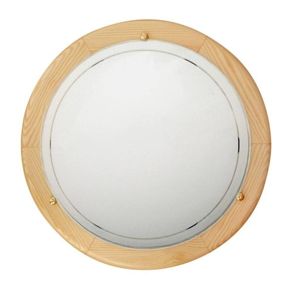 Lubinis šviestuvas baltos spalvos/natūralios spalvos LED ø 30 cm su stiklo gaubtu Pine – Candellux Lighting