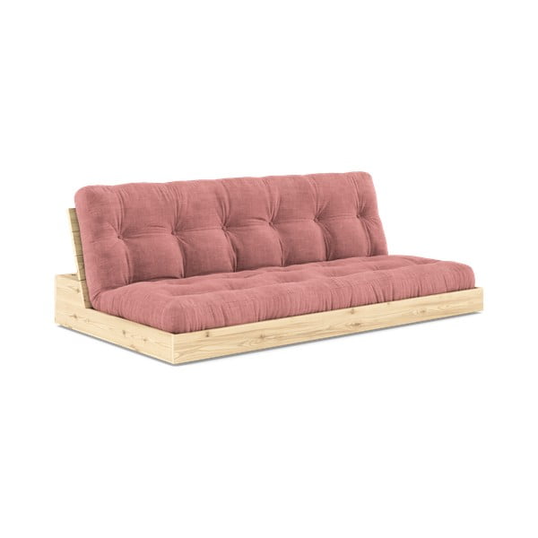 Sulankstoma sofa iš kordinio velveto rožinės spalvos 196 cm Base – Karup Design