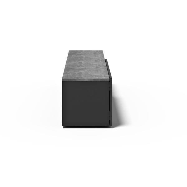 TV spintelė juodos spalvos su betono dekoru 180x38 cm Verone – TemaHome-image-3
