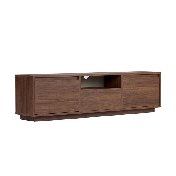 Tamsios natūralios spalvos TV spintelė iš riešutmedžio 160x42x30 cm Sentinel – Kalune Design